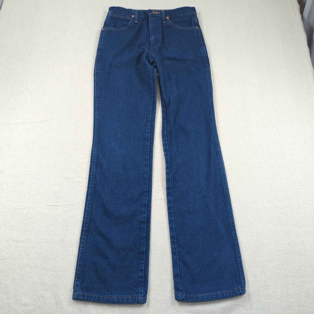 Wrangler Jeans Mens 28x34 Blue Western Cowboy Cut Rancher 13MWZ Rodeo